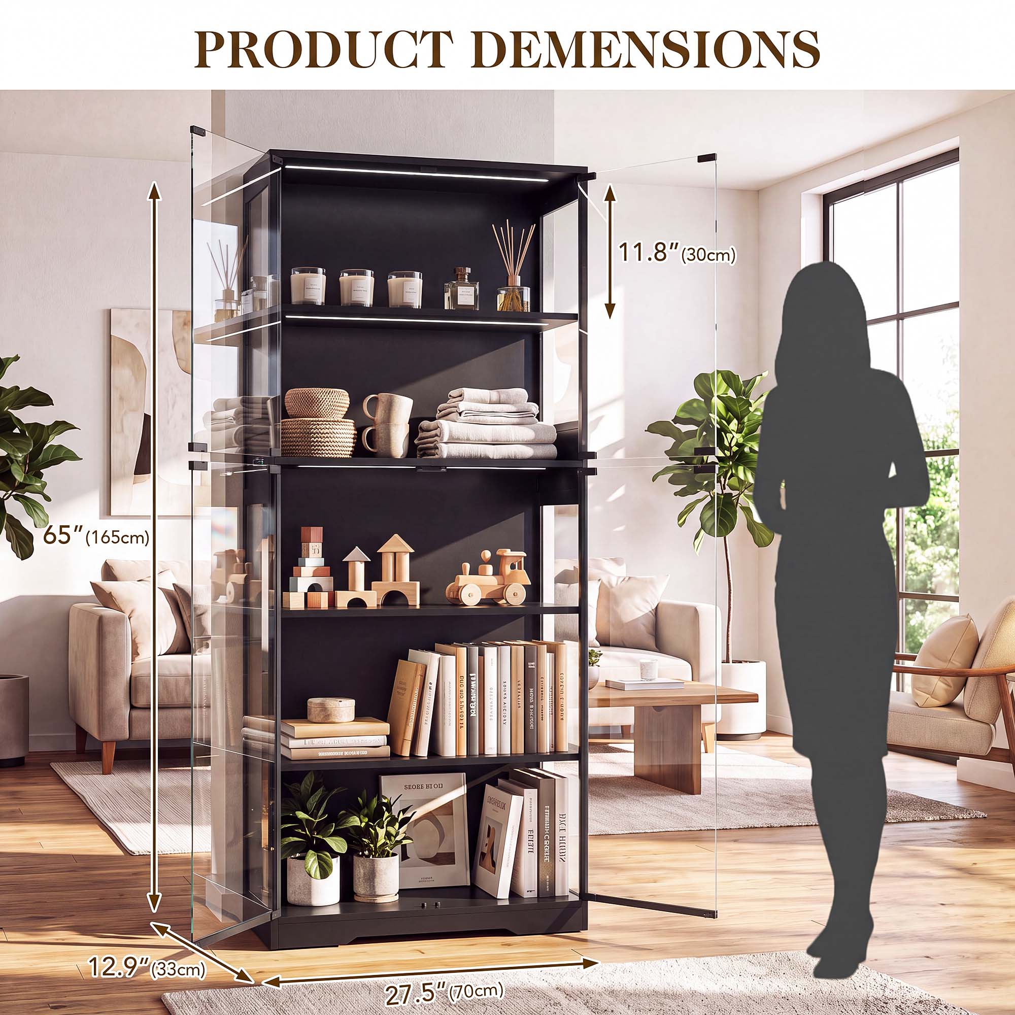 TCGBKAF 5‑Tier Display Cabinet - огляд і ціна Collectible & Vintage Dolls For Wedding