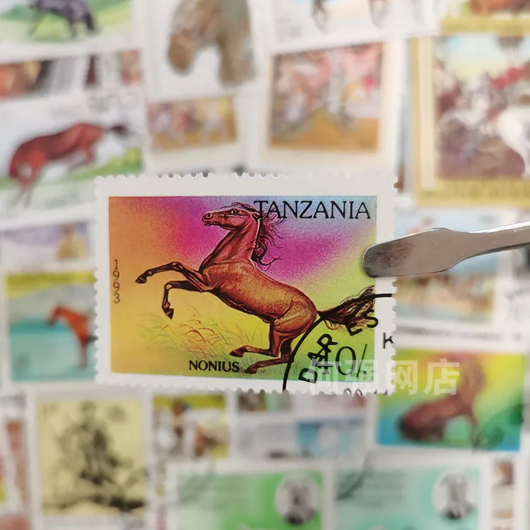 100 Different Horse Stamps Non - огляд і ціна Collectible Vintage Postage Stamps