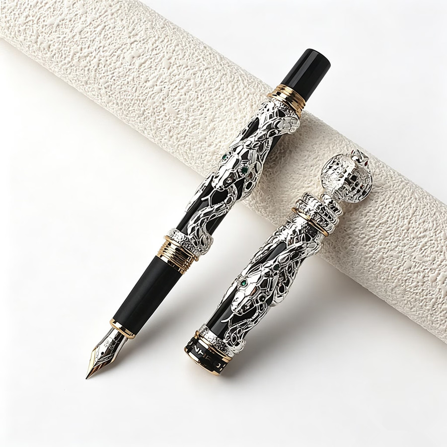 Jinhao Luxury Snake Embossed F - огляд і ціна Vintage Collectible Pens
