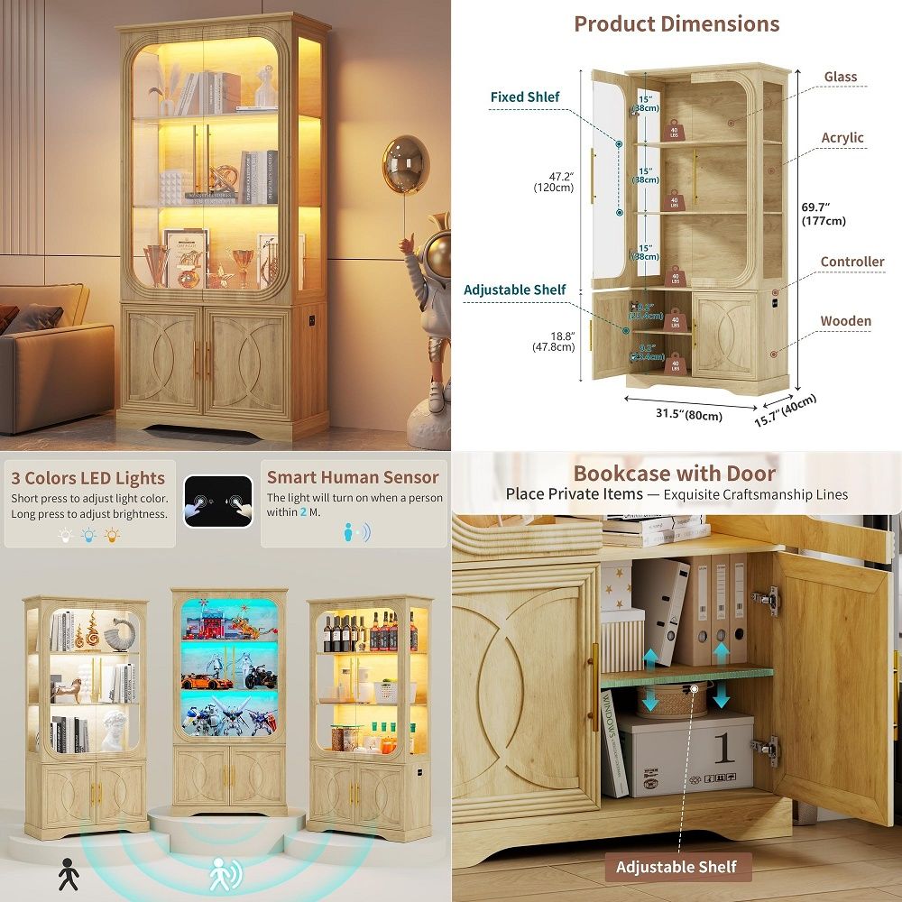 Display Cabinet with Glass Doo - огляд і ціна Collectible & Vintage Dolls For Wedding