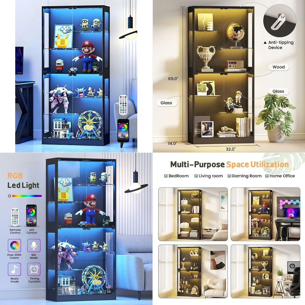Display Cabinet with Glass Doo - огляд і ціна Collectible & Vintage Dolls For Wedding